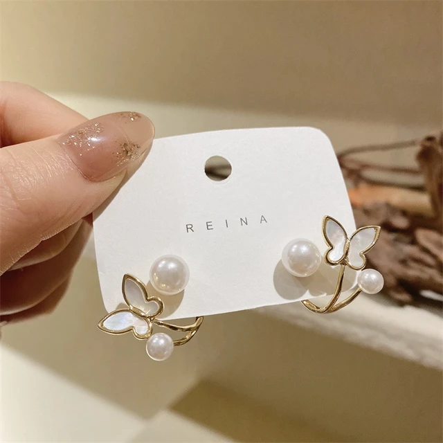 Korean Butterfly Stud Earrings
