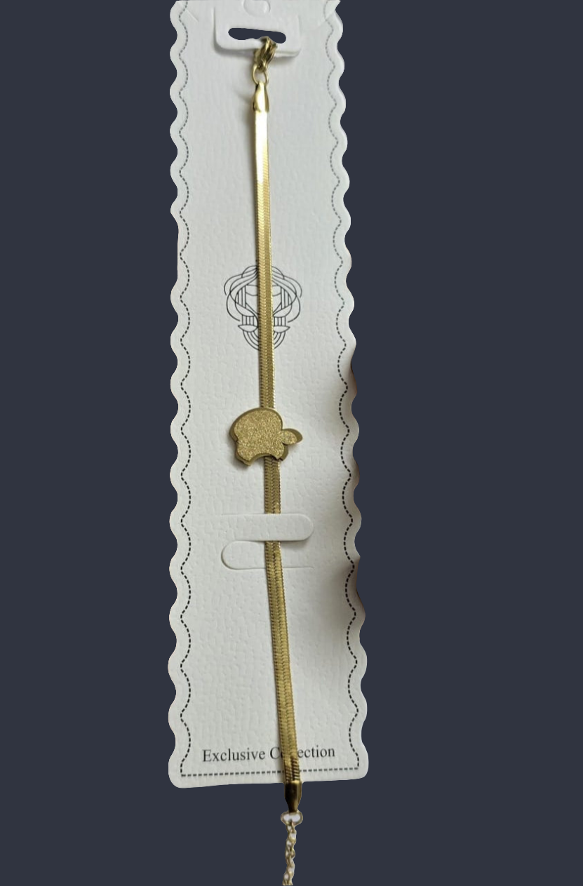 Exclusive Gold-Plated Turtle Charm Bracelet