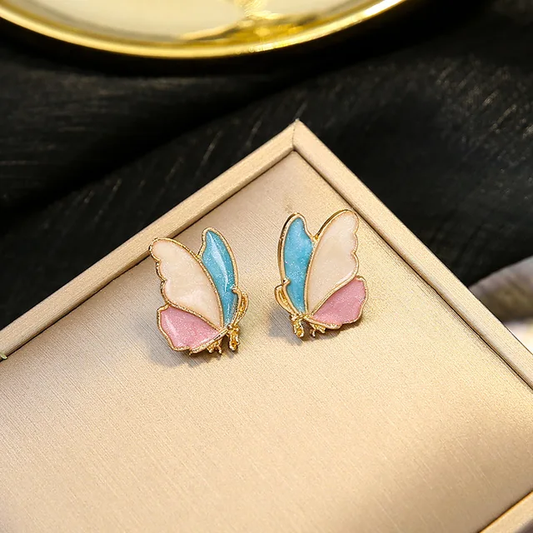 Colorful Butterfly Korean Stud Earrings