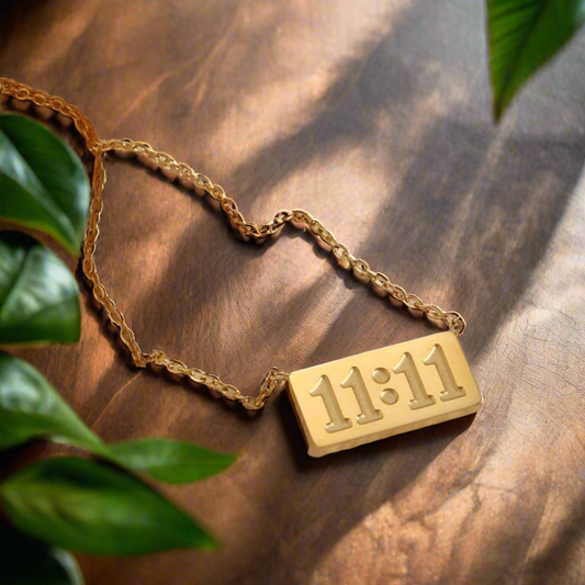 11:11 Gold Pendant Necklace