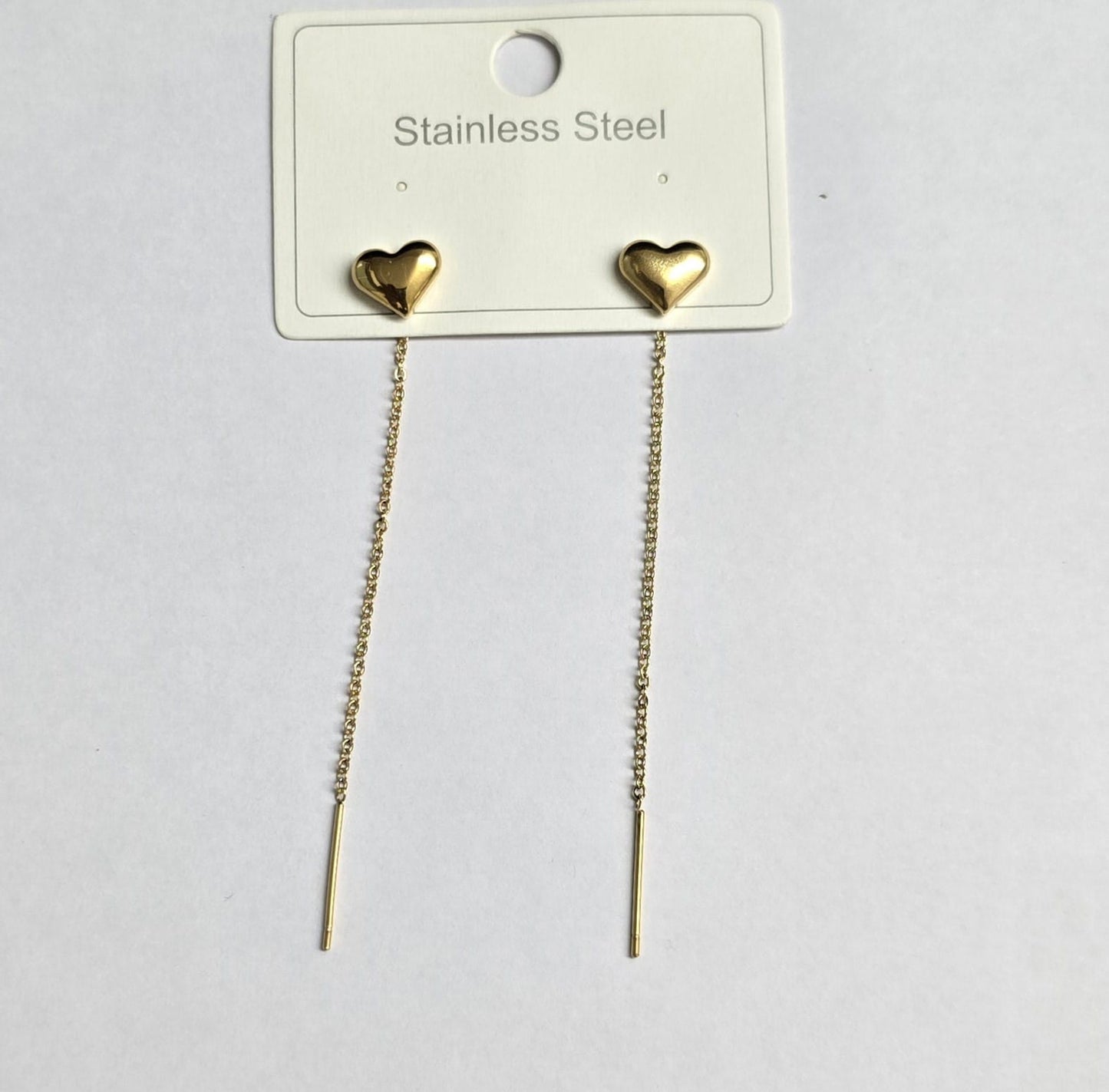 Golden Heart Cascade Earrings