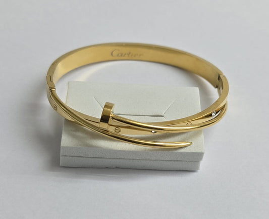 Cartier Nail-Inspired Gold Plated Bracelet