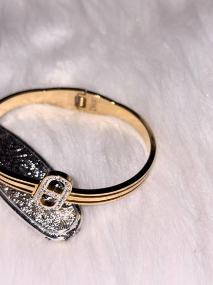 Luxurious Gold-Plated Designer-Inspired Bangle Bracelet